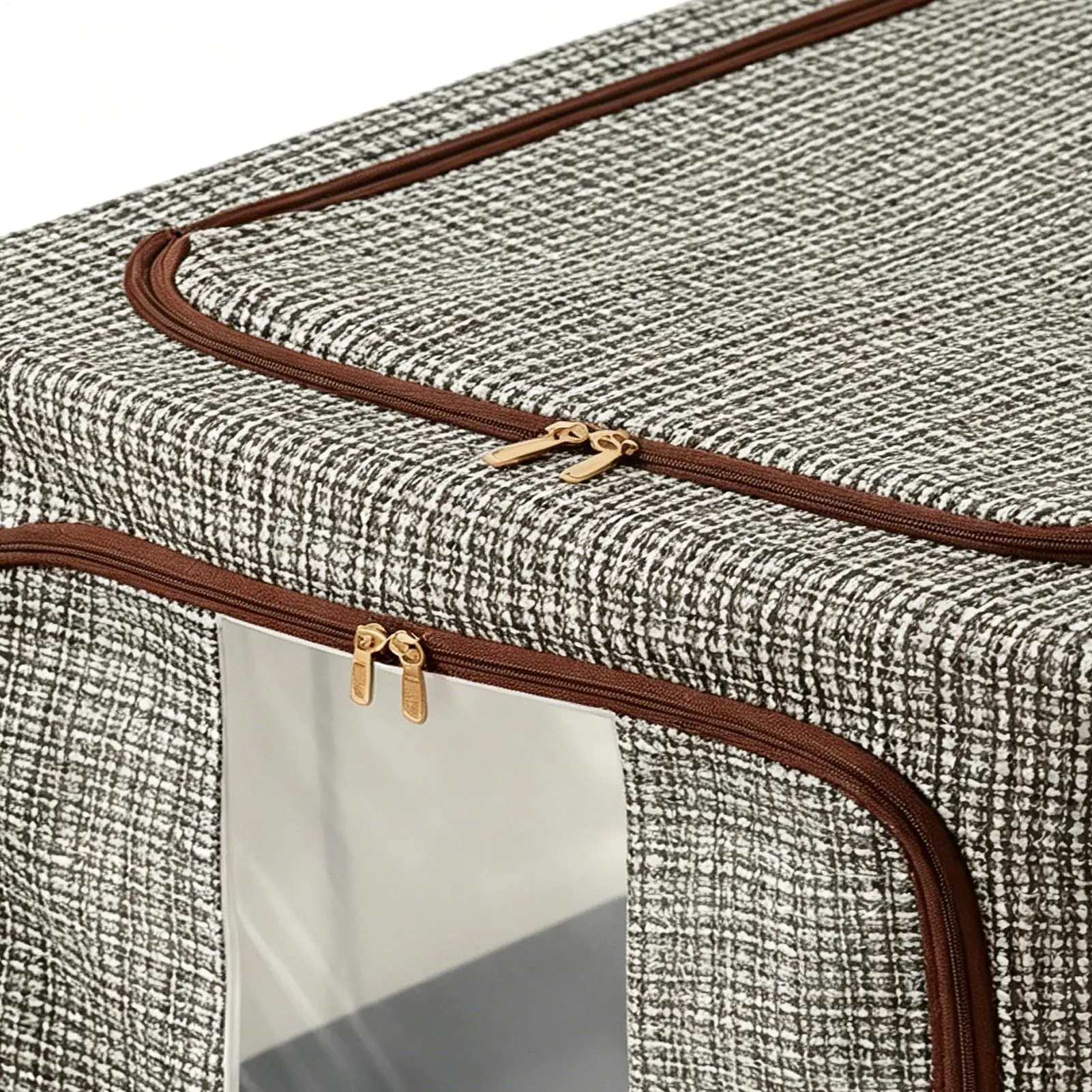 

Clothes Storage Bin Foldable Blanket Box With Zipper & Lid Clothes Storage Box For Wardrobe Comforters Bed Sheets Pillows Toys