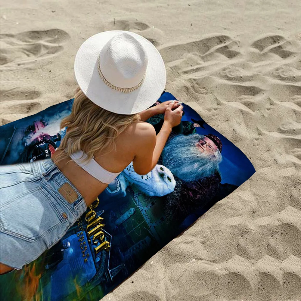 H-Harries P-Potters Film Bath Towel Microfiber Soft Water Absorbing Breathable For Girl Kids Decorative Cartoon Beach Towel