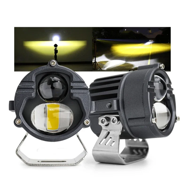 Universal Motorcycle Fog Light LED Auxiliary Driving Spotlight 27W 6000LM Moto Work Lamp Off-road Motorbike Headlamp Accessories