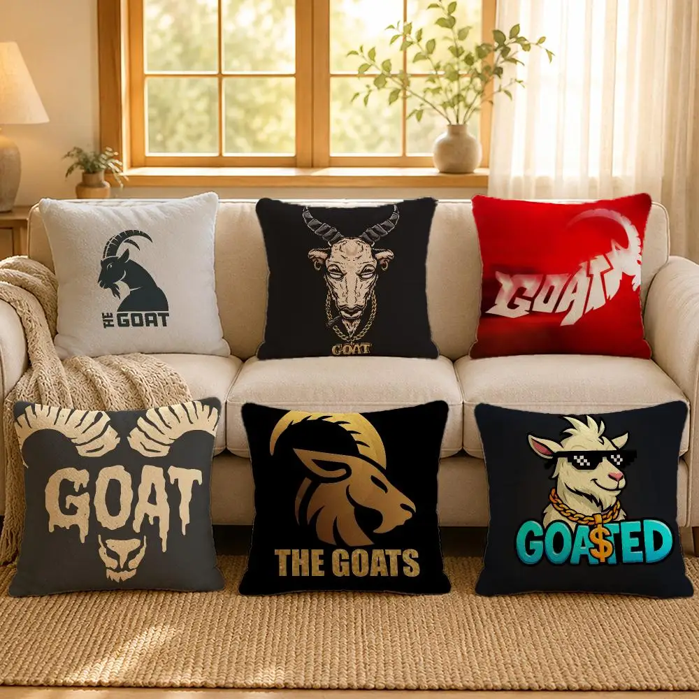 Game Goat Simulator Comedy Cushion Cover Personalized Short Plush Cushion Cover Sofa Pillowcase Bedroom Home Decor Gift