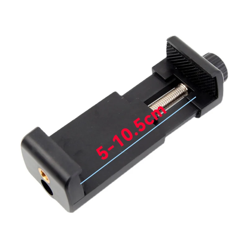 Pemegang ponsel dua lubang 1/4 inci, untuk adaptor dudukan Tripod, dukungan seluler telepon seluler, penjepit penjepit penjepit untuk Tripod klip