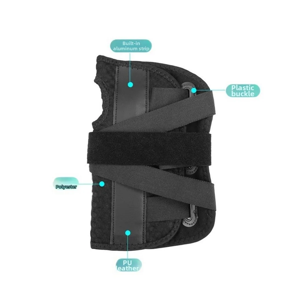 Double Aluminum Plate Support Wrist Fixed Strap Adjustable Pressure Breathable Wrist Brace Splint Protector Right /Left Hand