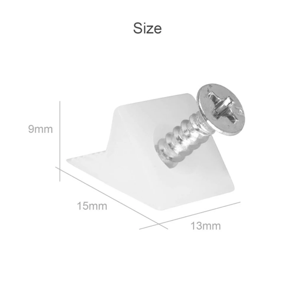 100 X Repair Fixing Drawer Chest Bottom Sagging Support Mending Wedge Screw Home Hardware Bracket 15*13*9mm Bevel Plate Support