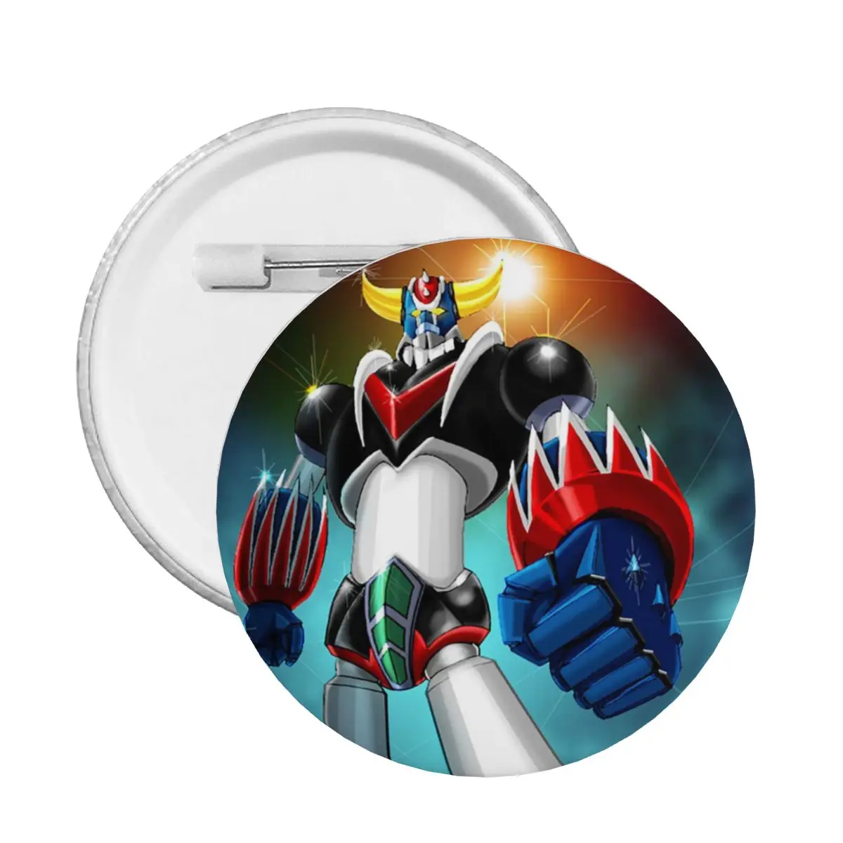 Goldorak Grendizer Round Button Pin for Backpack Customizable Anime UFO Robot Goldrake Pinback Badges Brooches