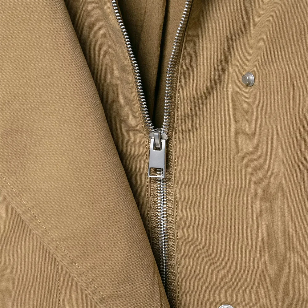 Giacca da pilota con collo in pelliccia sintetica moda autunno nuova donna