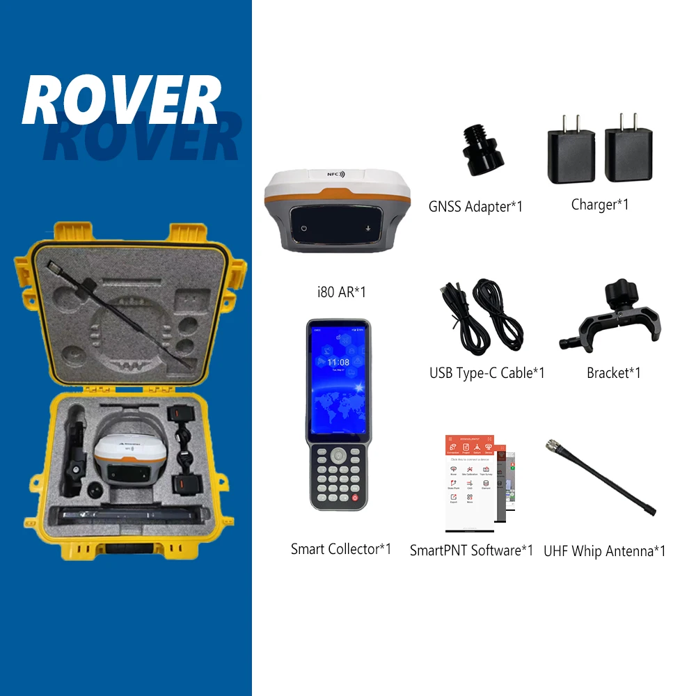 Factory Direct Sales GNSS RTK Receiver with 120° Auto-IMU HD OLED Screen Rover Stakeout Camera