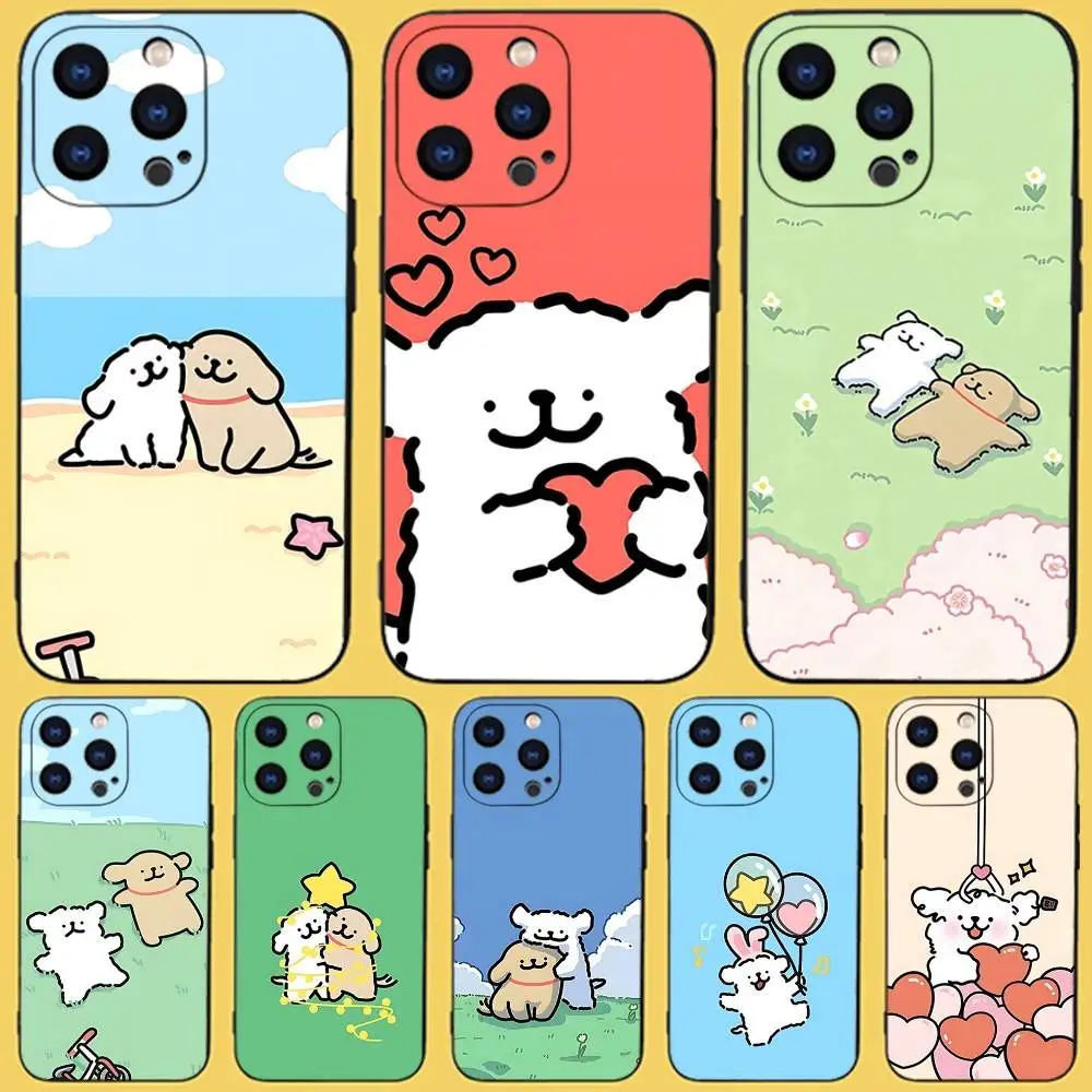 

P-Puppy Cute Maltese Phone Case For iPhone 17,16,15,14,13,12,11,Pro,Max,Plus,X,XS,SE4,E,Mini,Soft Black Case