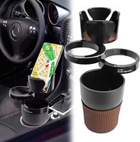 3-in-1 Car Cup Holder, Suitable for Car Cup Holder, Universal Plug-In Expandable Cup for Mobile Phone Installation, Suitable for Large Snack Bottles and Beverage Holder