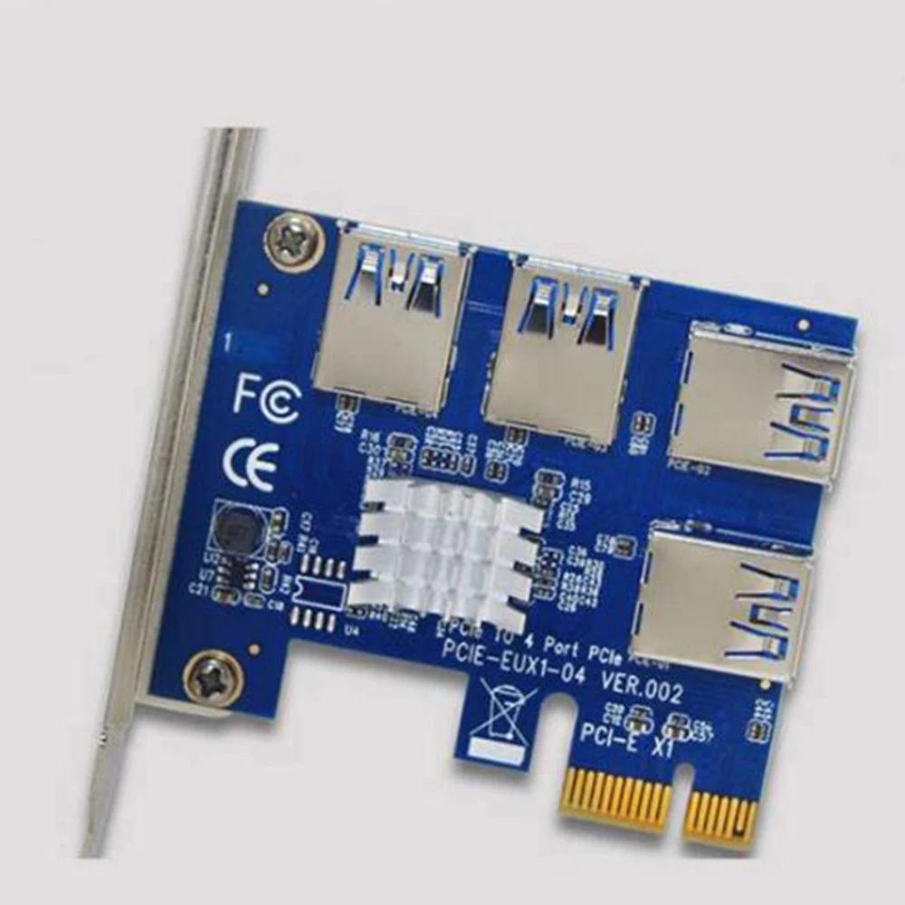 PCIE PCI-E PCI Express 1X ～ 16X ライザーカード 1 ～ 4 USB3.0 マルチプライヤ ハブ アダプタ ビットコイン マイニング マイナー マイニング デバイス用