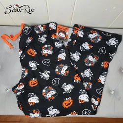 Hello Kitty Pajamas Pants Women Cartoon Family Christmas Pajama Pants Kawaii Black Flannel Pajama Pant Keep Warm Plush Pants