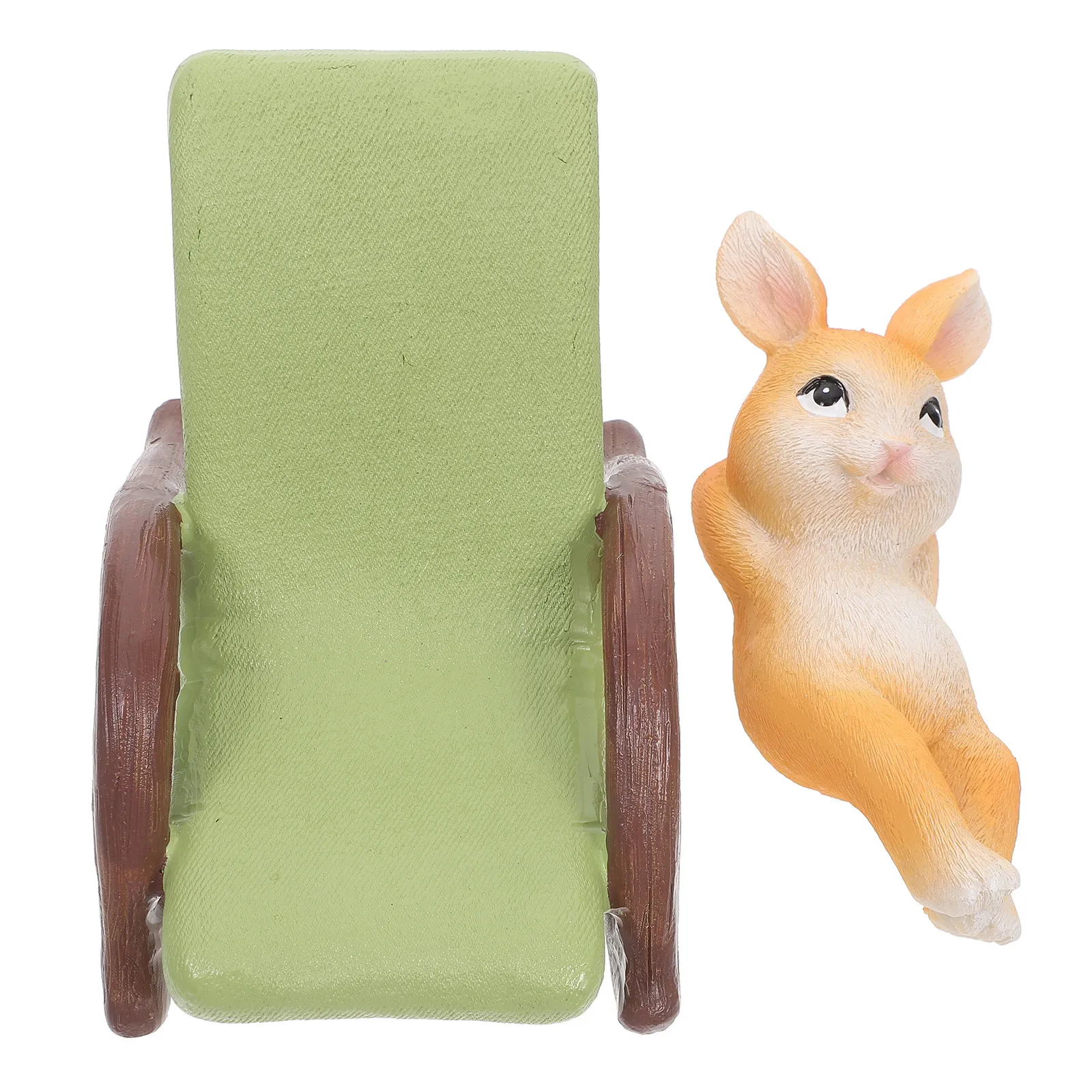 

Weatherproof Resin Rabbit Garden Statue Lying Position Outdoor Decor for Yard Lawn Balcony Porch Rabbit Decor Sculpture Garden