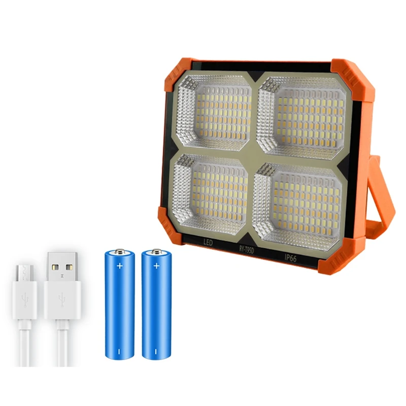 

DW-Orange Portable LED Work Solar Light with 500LM LED Floor Light Perfect for Outdoor Camping and Emergency