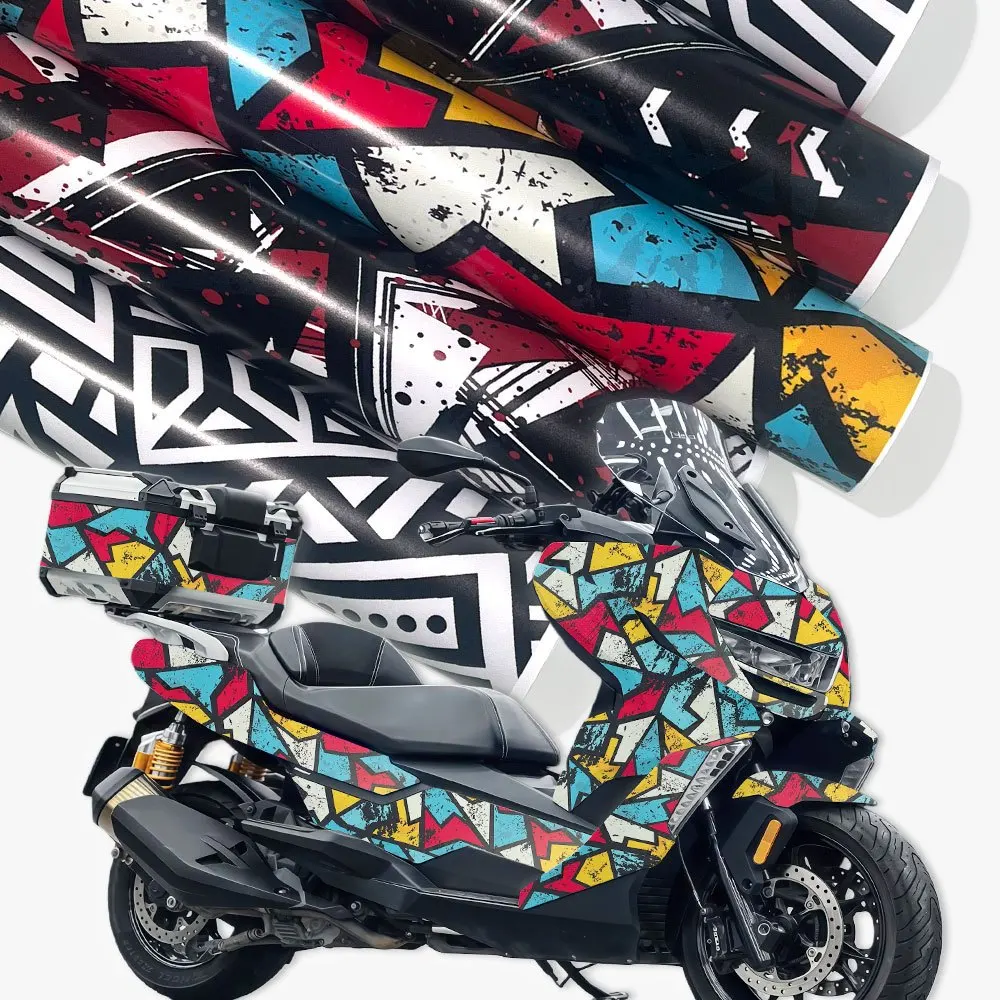 

Рулонная пленка для граффити на мотоцикл, автомобиль, зеркало заднего вида, топливный бак, водонепроницаемая виниловая пленка для декора и оклейки