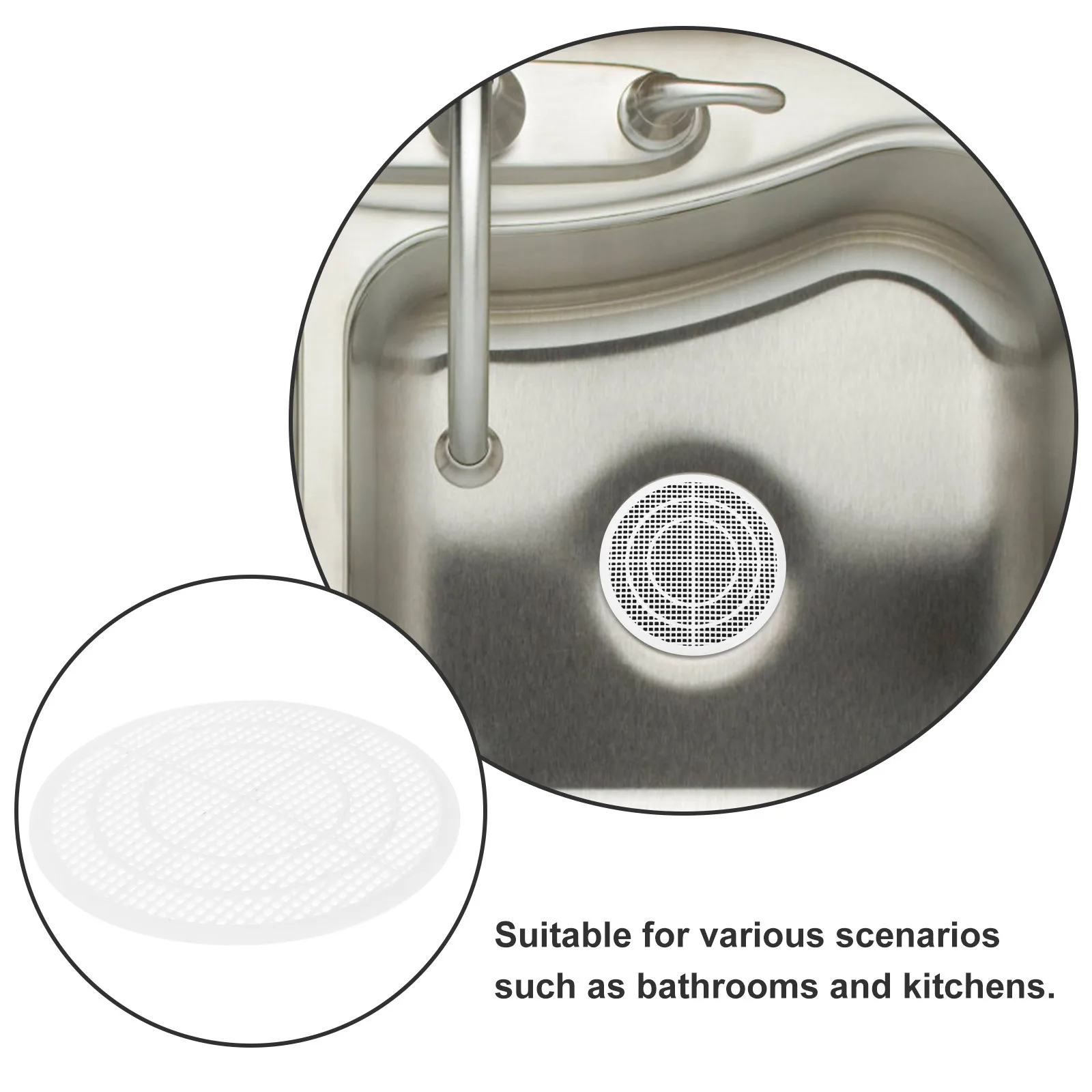 4 قطعة ترشيح عالي الكفاءة دش استنزاف الشعر الماسك حوض الاستحمام مصفاة حوض غطاء الحمام سهلة التركيب #5