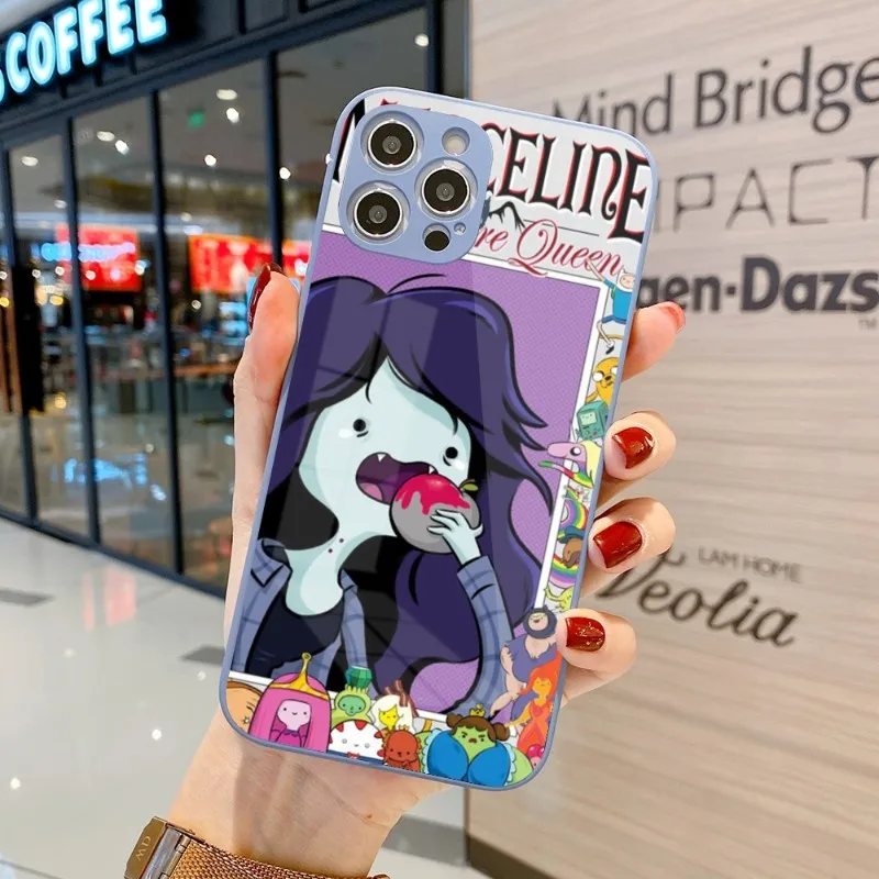 Anime Marceline Mobile Cell Phone Case for iPhone 15 14 13 12 11 Pro Max X XR XS 8 7 Plus Liquid Glass Phone Cover Funda