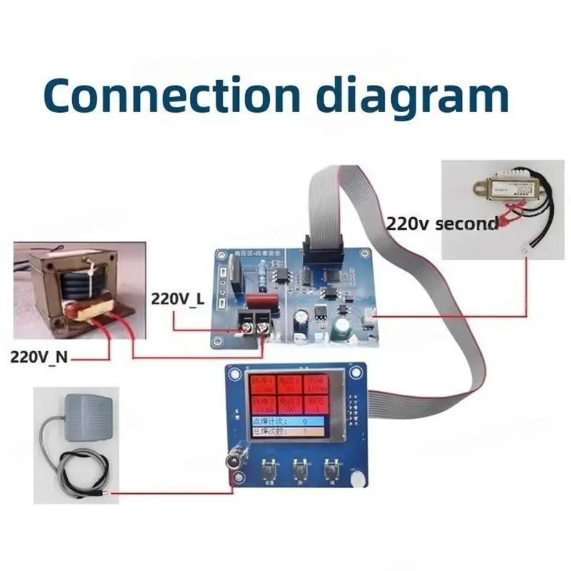 【PHONE ACCESSORY】Adjustable Current Timer Kit For Microwave Transformer, DIY Spot Welder Control Board With Dual Pulse& LCD