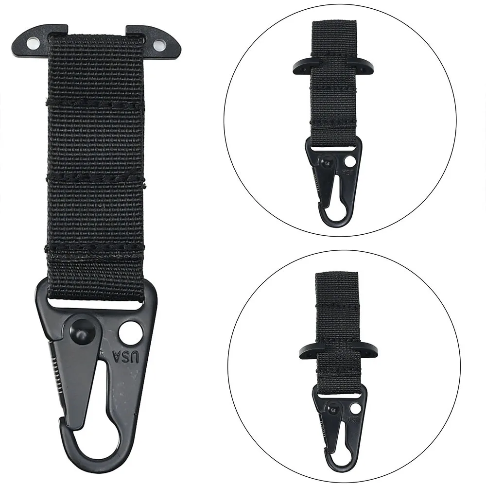 Tactical Clash Hook Hanging Carabiner T-Mount Molle Webbing Clip ICB With Tee Mount Battle Belt Accessories Olecranon Metal