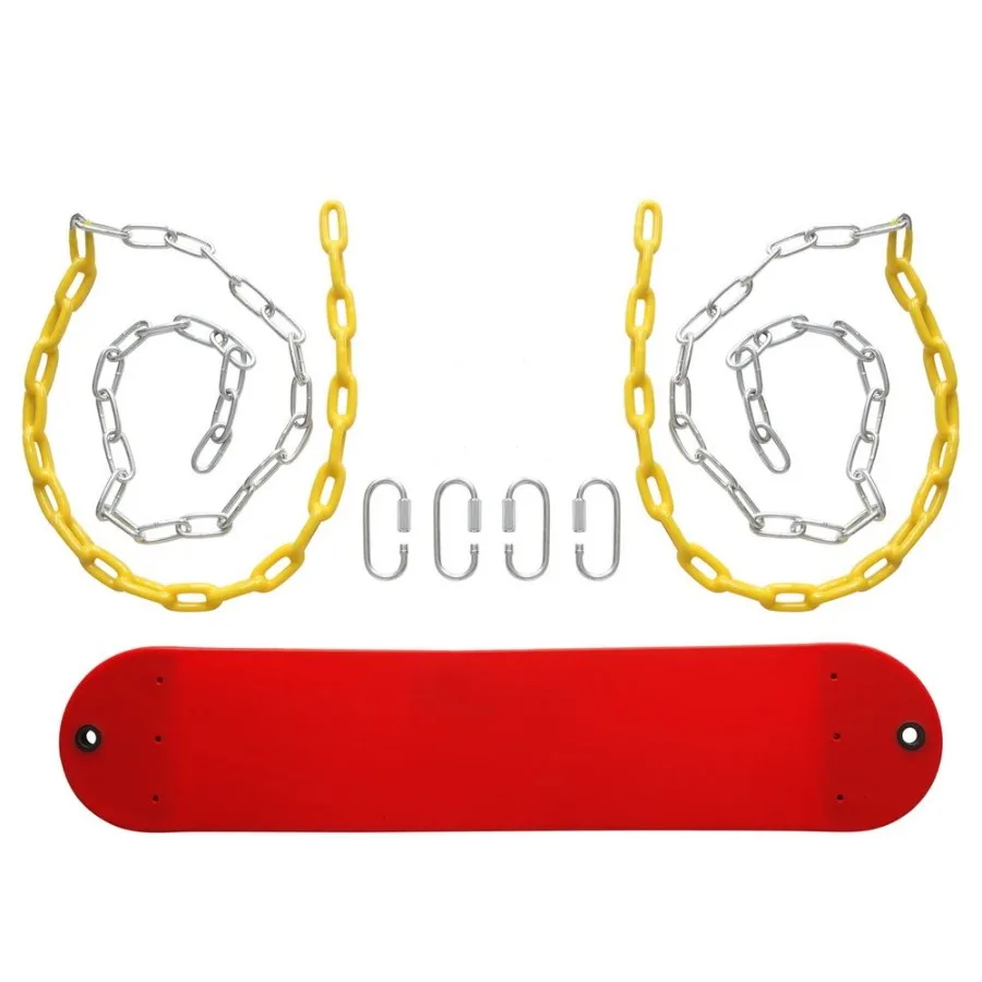 Conjunto de assento de balanço resistente acessórios substituição balanços slides ginásios ao ar livre vermelho