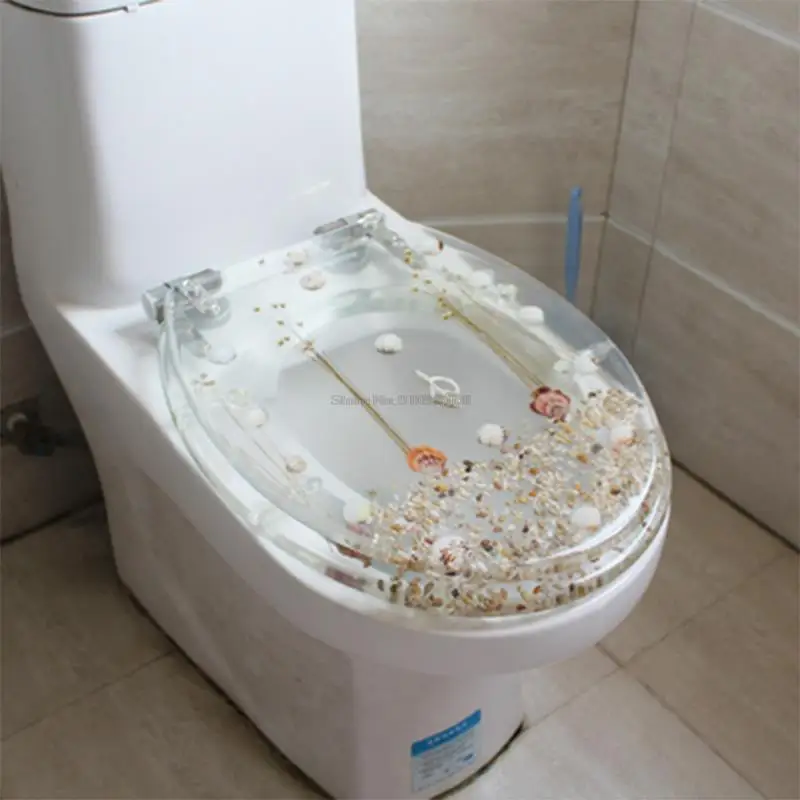 High Quality Resin Beautiful Sea World Design Toilet Seat Cover Set Universal Toilet Cover With Lid Many Color For Choice