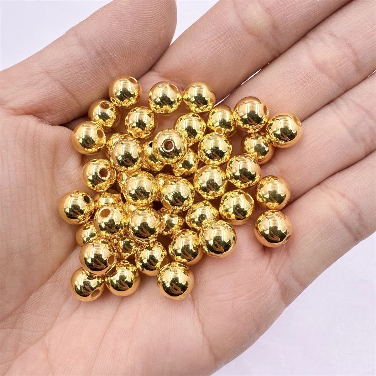 4/6/8/10mm 40-300pcs Acrylic Loose Beads DIY Jewelry Making Handmade Accessories