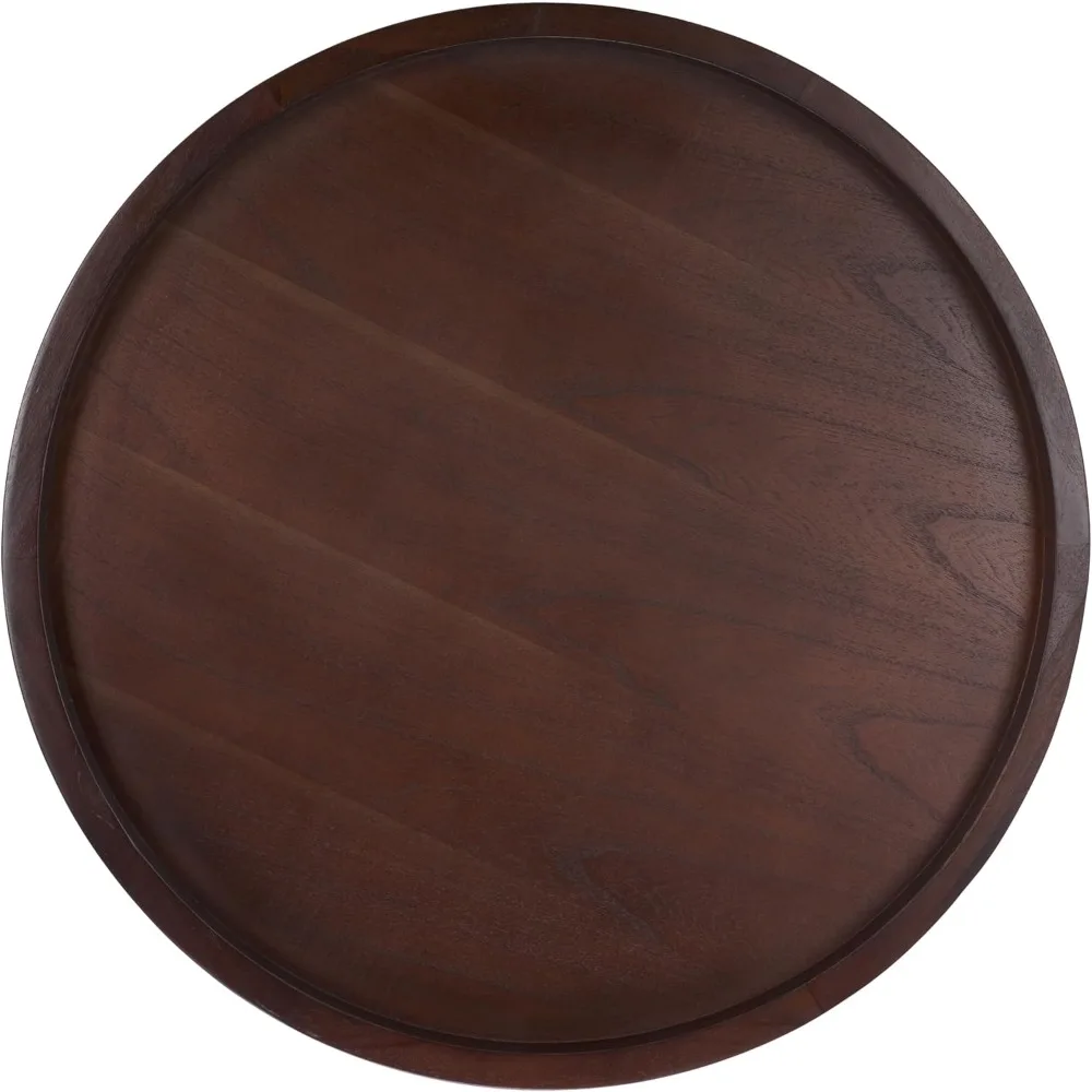 Home Collection Mesa de centro redonda Meek Brown com 3 pernas