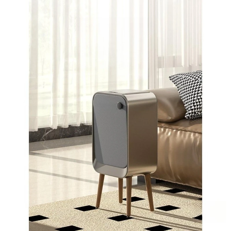 

Intelligent induction trash can household, living room high foot large capacity automatic light luxury