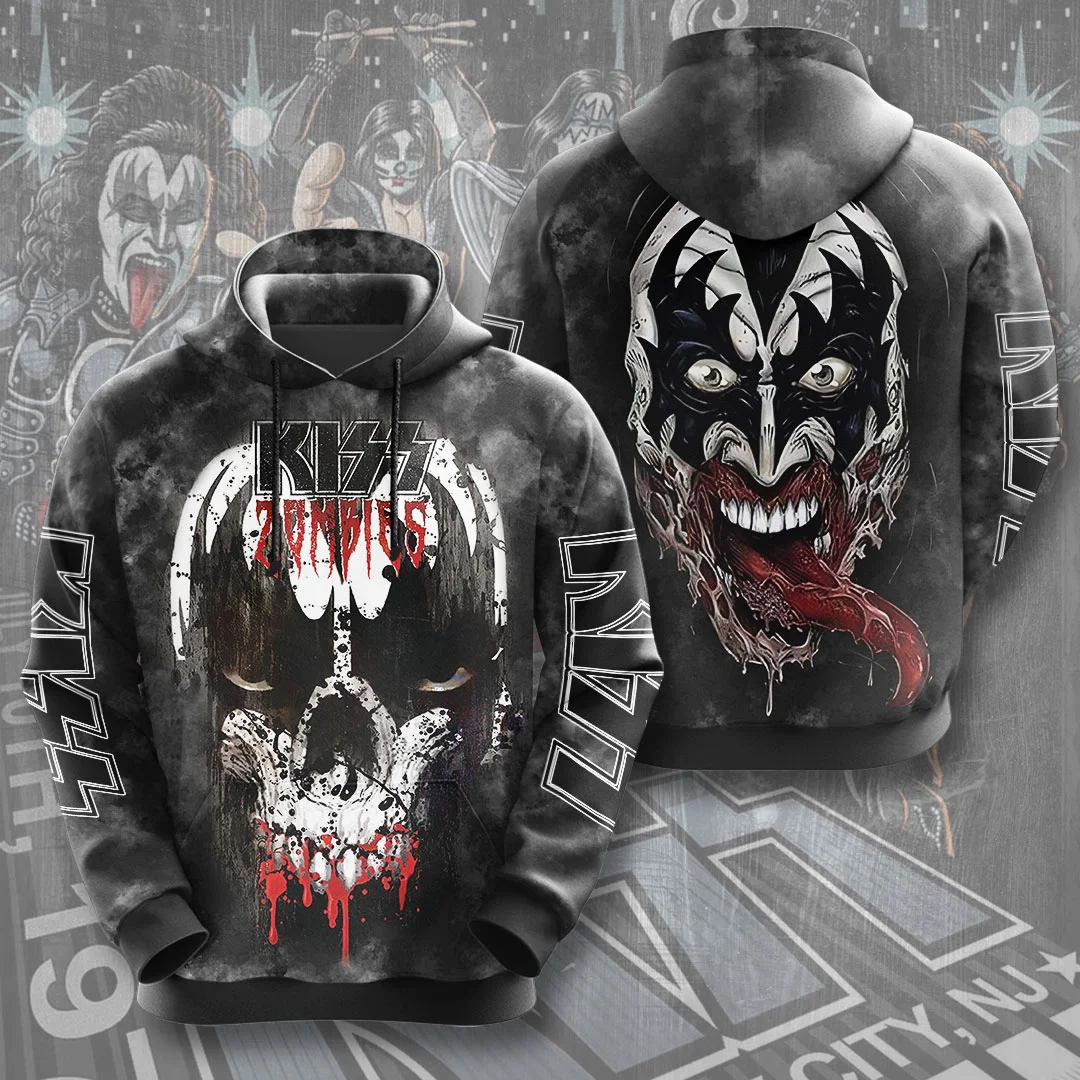 2026 Hot Rock Kiss Hoodies 3D Printed Men Women Funny Long Sleeve  Sweatshirt Shirt Street Man Hoodies Tops Y2k Hoodies