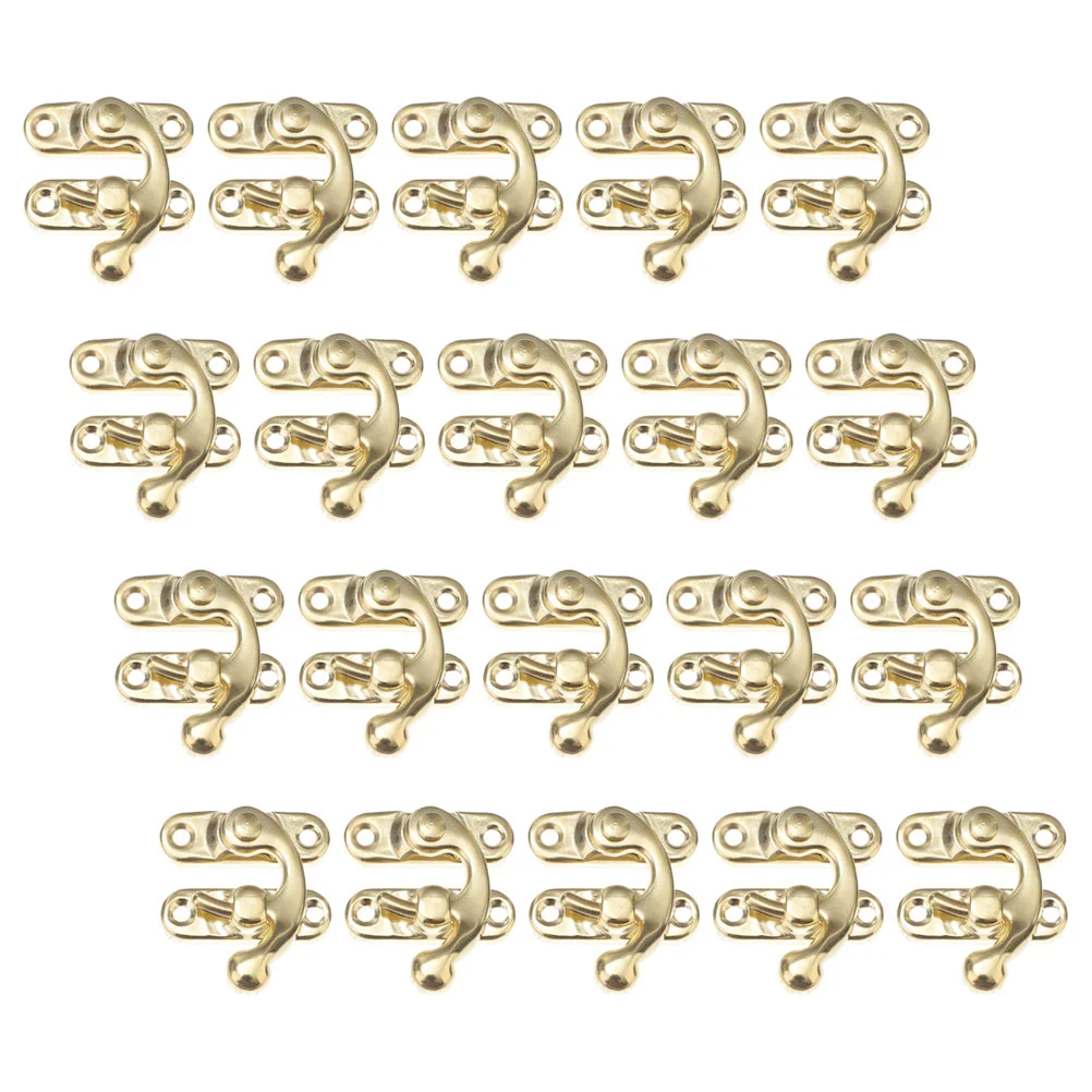 

20 Pcs Decorative Cabinet Wooden Box Accessories Hooks Iron Door Latches Hardware