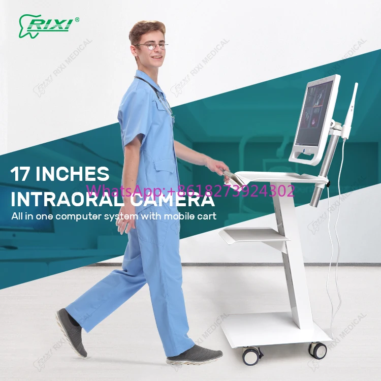 

Dental Mobile Cart With Oral Camera Computer System 17 Inches Intra Oral Camera With Mobile Cart