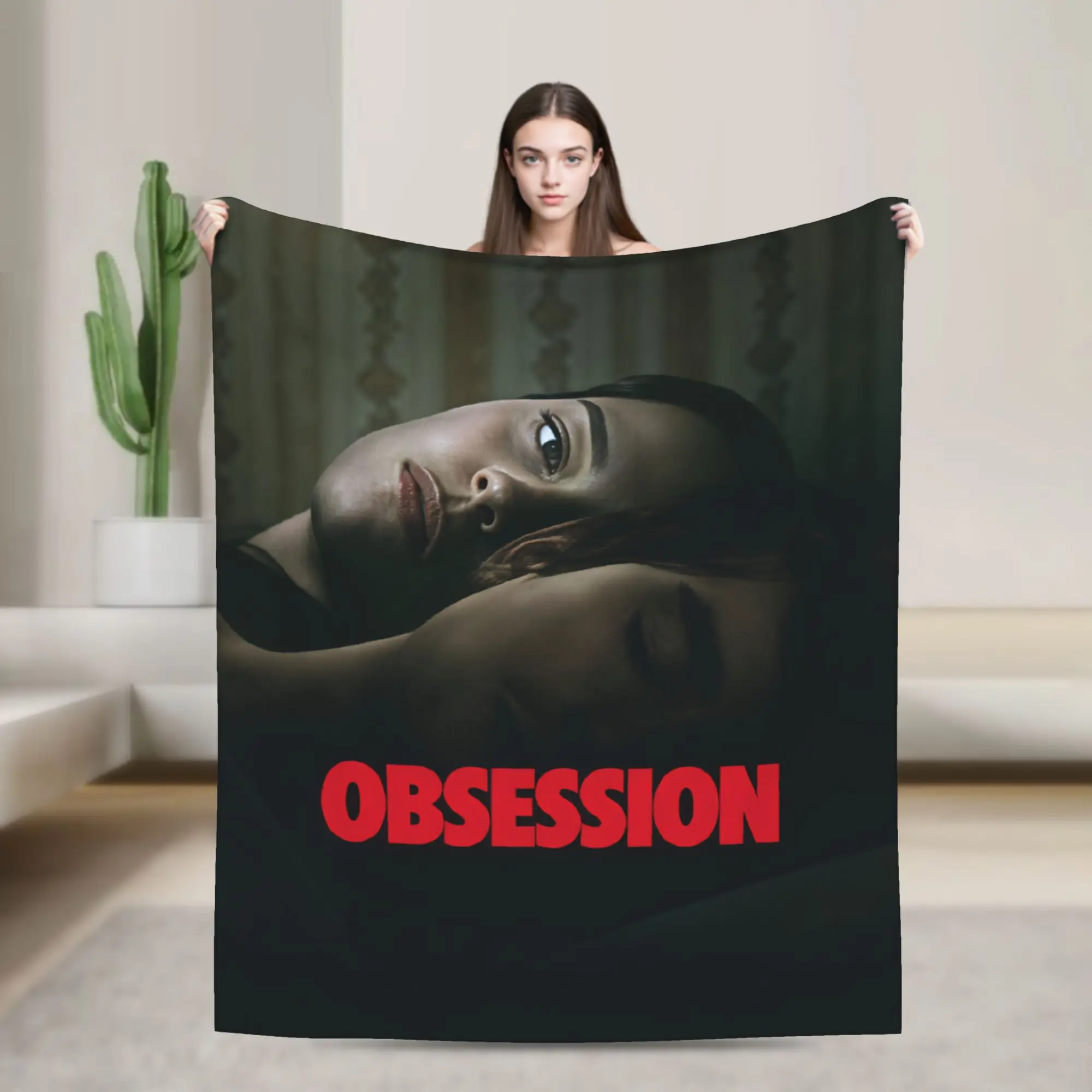 Couverture de lit imprimée « Obsession Movie », chaude et douce, idéale pour l'hiver, les pique-niques et le salon