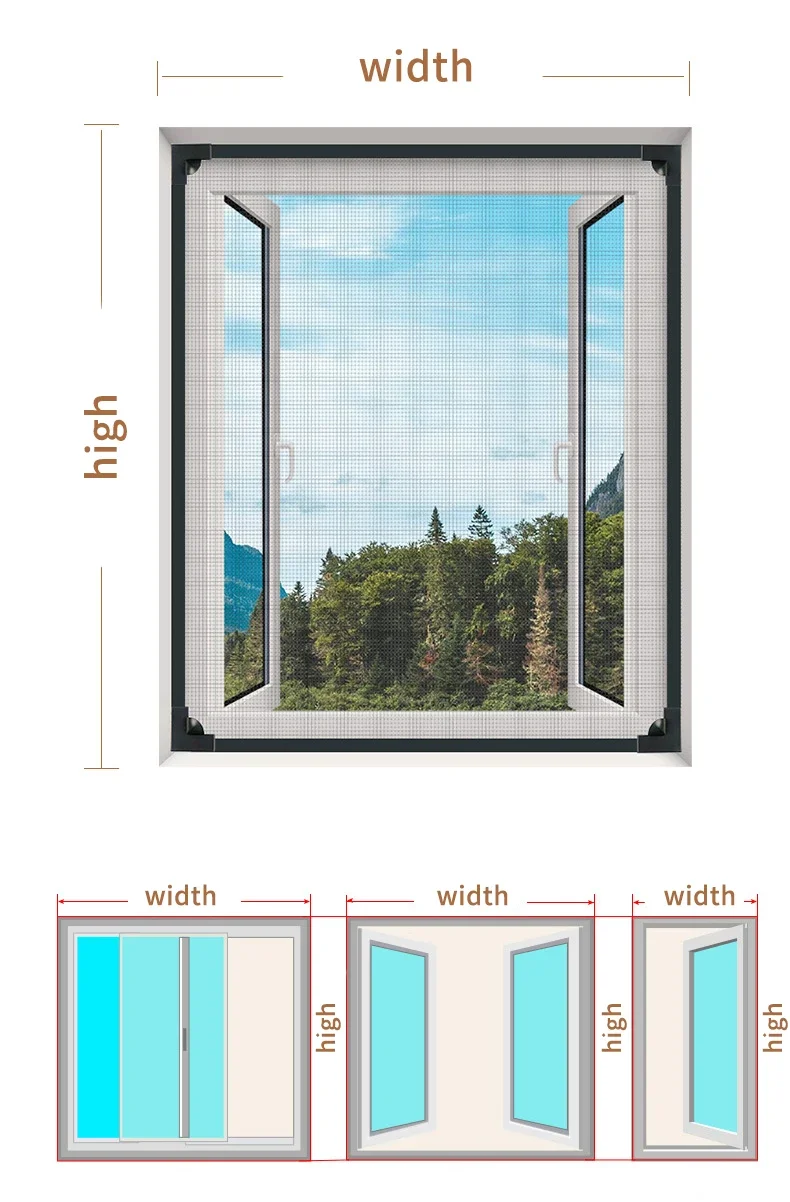 Magnetisches Moskitonetz, Selbstklebender Unsichtbarer Fensterschutz für den Haushalt, Robuster Automatisch Schließender Magnetischer Fenstervorhang – Detail 2