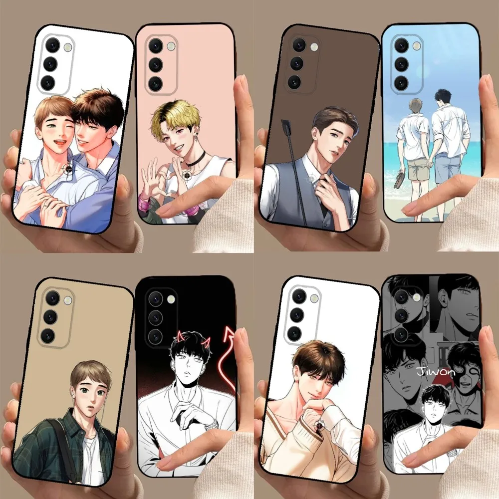 Funda de teléfono de cómics Yaoi BJ Alex para Samsung Galaxy A13,A21s,A22,A31,A32,A52,A53,A71,A80,A91, cubierta negra suave