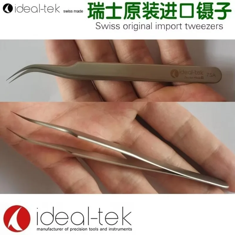 

Microelectronic Medical Microscope Anatomy Clip Original imported ultra-precision tweezers elbow tip 7.SA