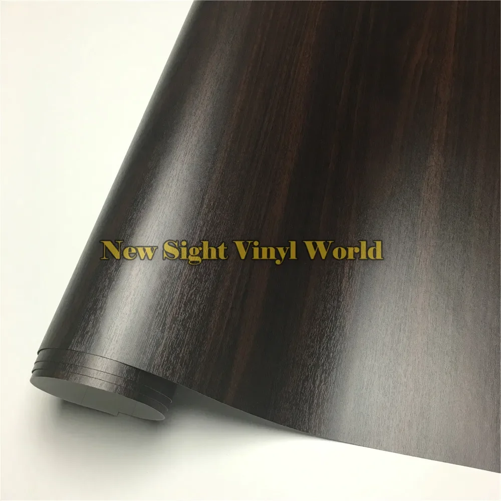 Ebony Wood Textured Grain Vinyl Decal Film Sticker For Floor Furniture Car Interier Size:1.24X50m/Roll(4ft X 165ft)