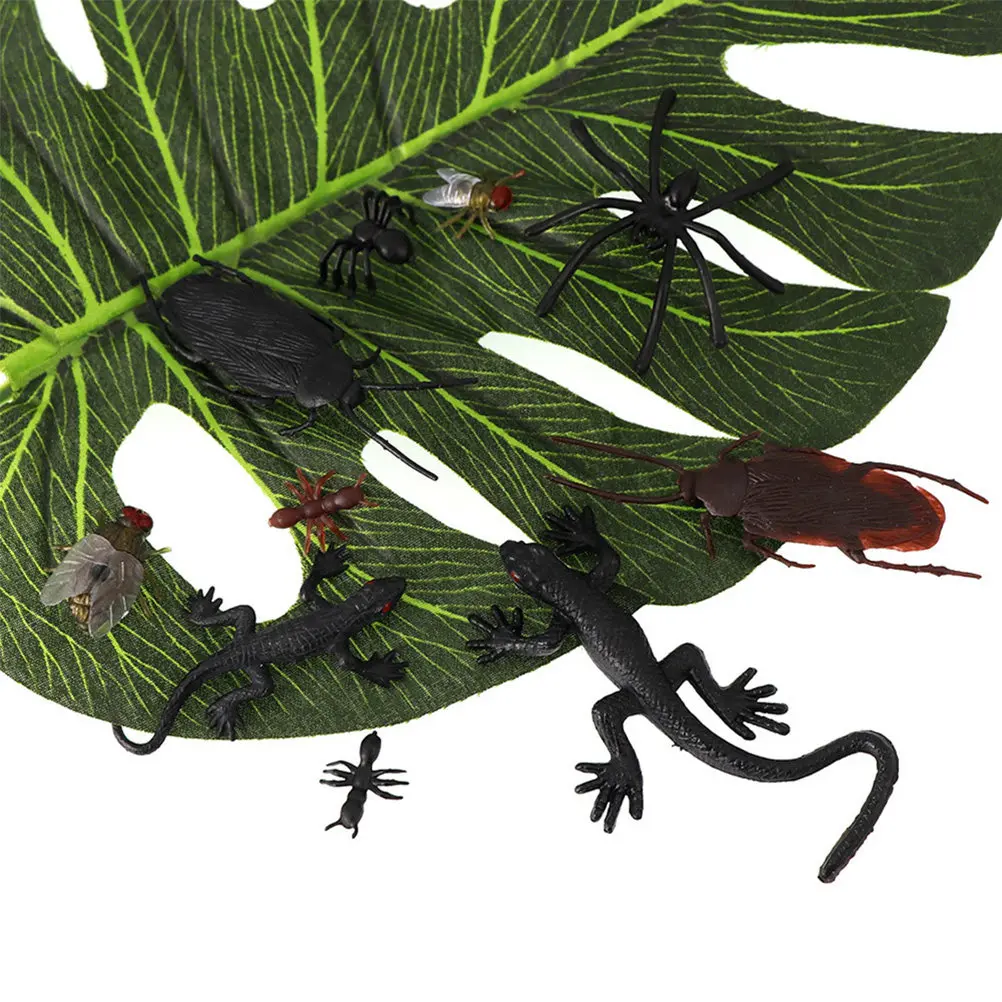 

100 шт. Имитационные игрушки-пауки, ящерицы, муравьи, гекконы для Хэллоуина, реквизит для розыгрышей и детских ролевых игр