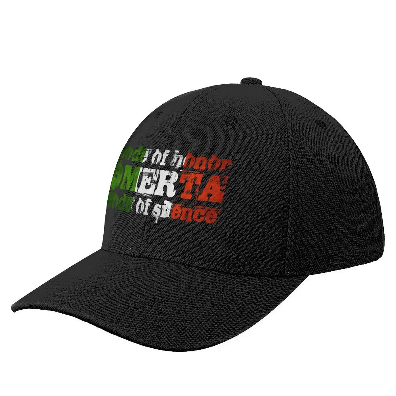 Italian Code of Honor Omerta Code of silence Italia Baseball Cap Big Size Hat Trucker Cap Hats For Men Women's