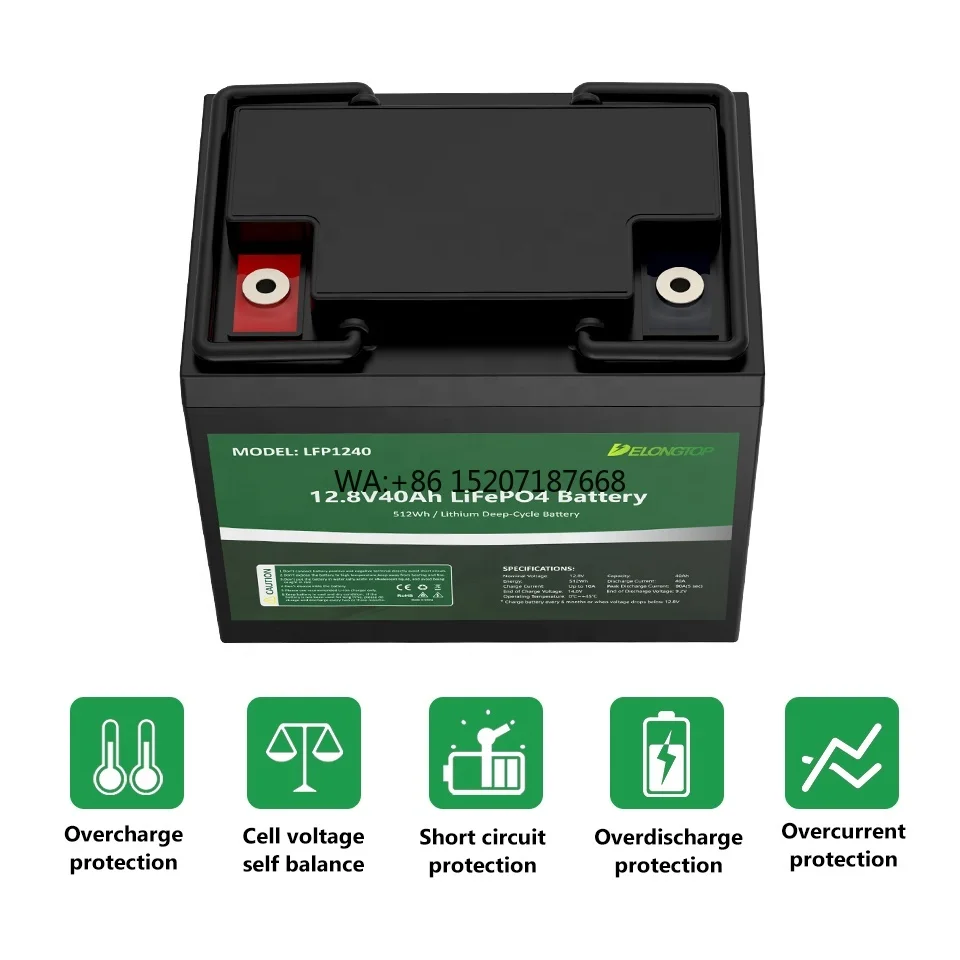 12 Volt 12ah 40ah 50ah Lifepo4 Deep Cycle Rechargeable Lead Acid Replacement Lithium Battery