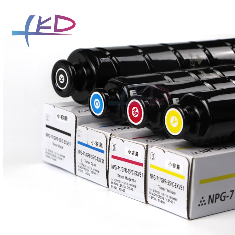 NPG71 GPR-55 C-EXV51 Toner Cartridge For Canon iR C5535 5540 5550 5560 DX C5735 5740 5750 5760 BK 600g CMY 400g