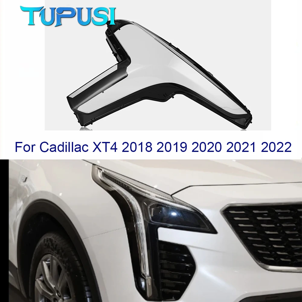 

front Car Headlight Cover Lens Shell Lampcover Lampshade Headlamp housing For Cadillac XT4 2018 2019 2020 2021 2022