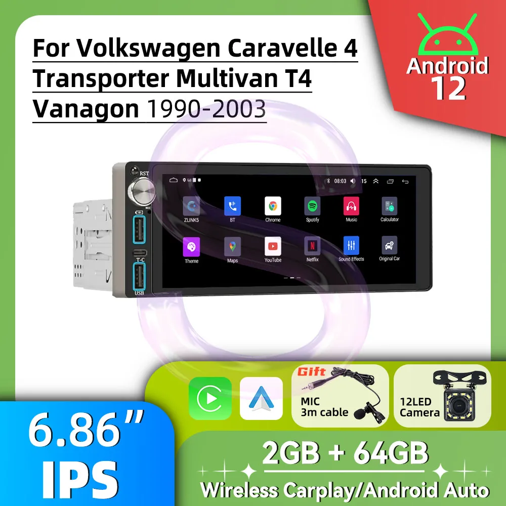 1Din Car Radio Auto…