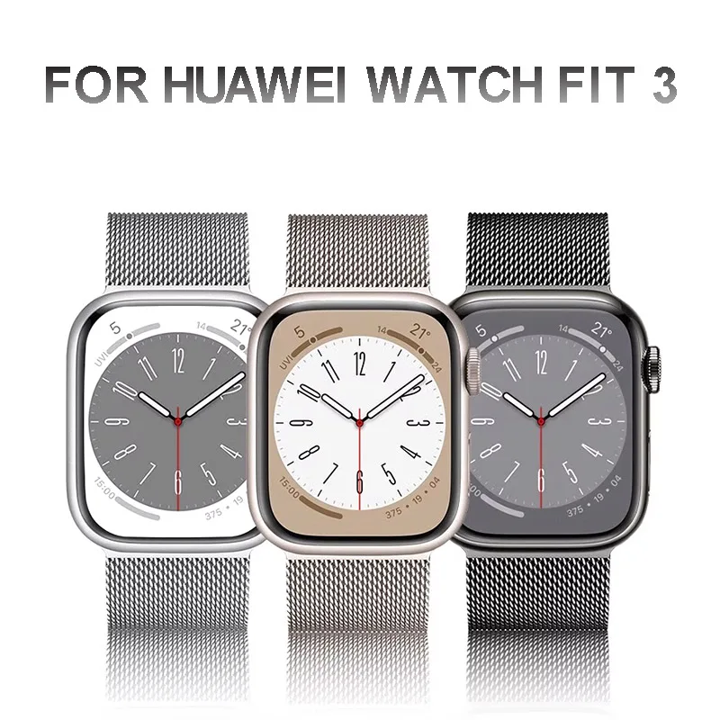 Metal Strap For Huawei Fit 3 Band Magnetie Fit3 Bracelet Milanese Loop Huawei Fit 3 Watchbands Replacement Accessories