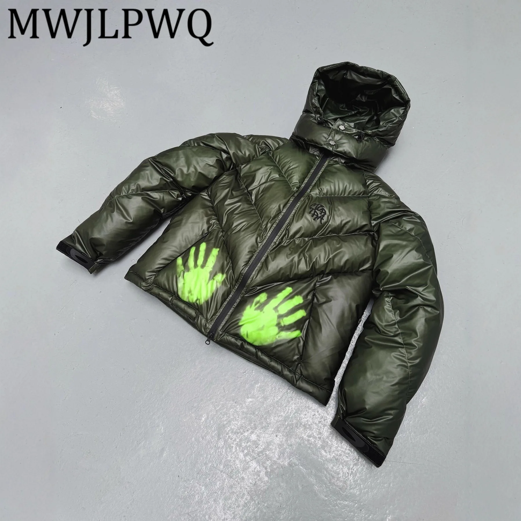 

MWJLPWQ 2025 Autumn Winter Unisex Thickened Warm Down Coats Men High Street Personalized Trend Mertra Cotton-Padded Jacket 12557