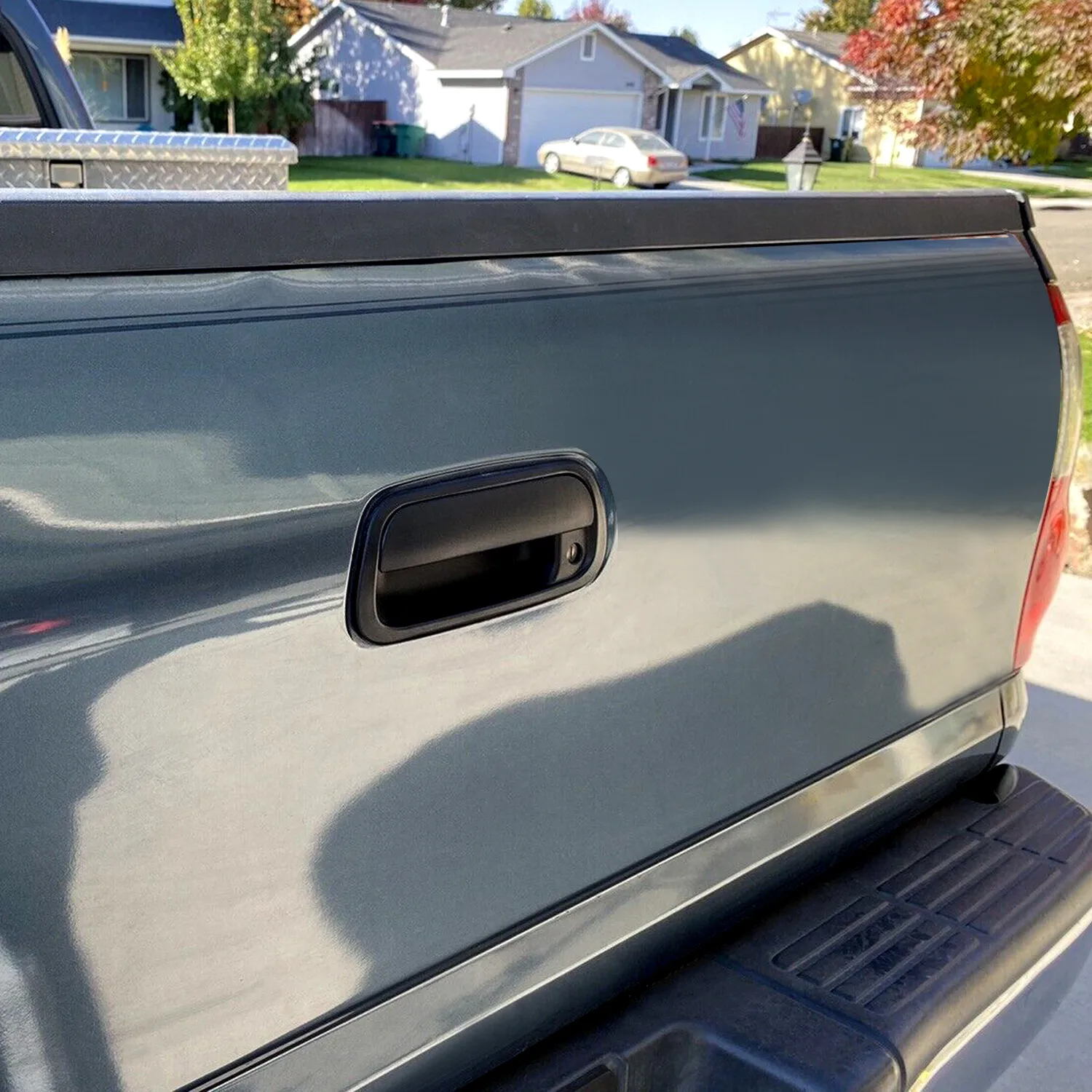 

For Toyota Tundra Pickup 2000-2006 Tailgate Handle Black Liftgate Latch Keyhole