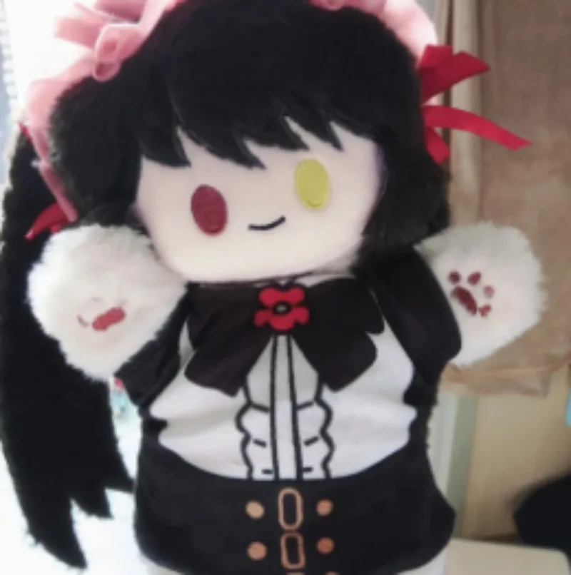 25CM Anime DATE A LIVE Tokisaki Kurumi Yatogami Tohka Cosplay Cartoon Doll Fluffy Cotton Halloween Gift Toys Soft Hand Puppets