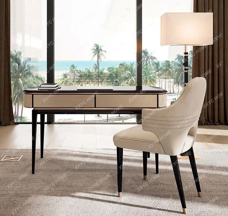 light luxury desk and chair combination post-modern simple desk study home