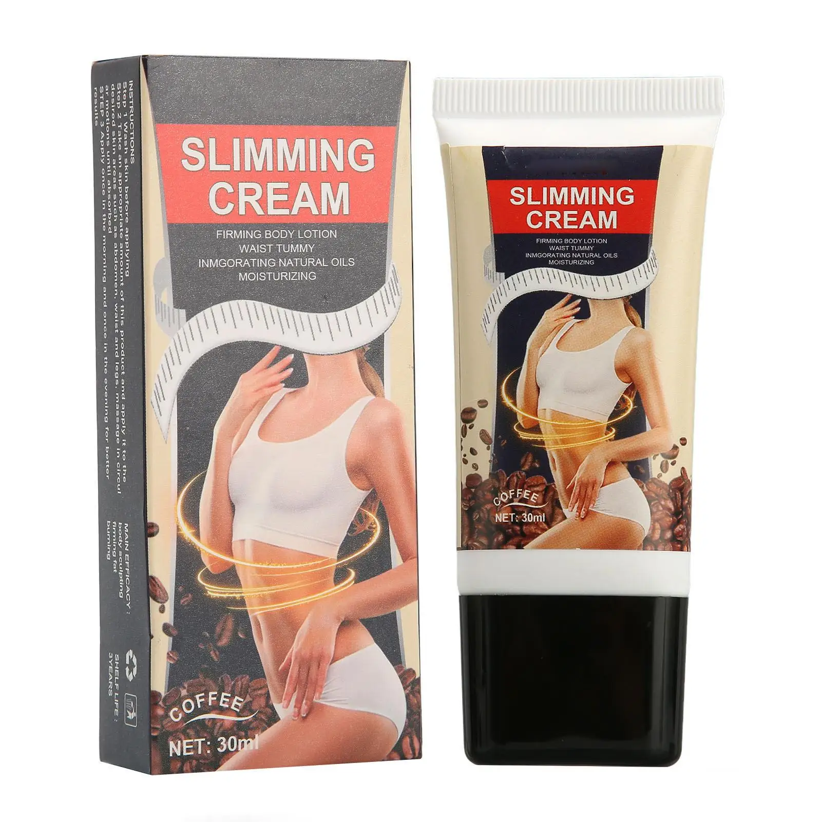 

Caffeine Slimming Cream for Cellulite Removal and Fat Burning Firming Cream for Belly Thigh and Hip 30ml