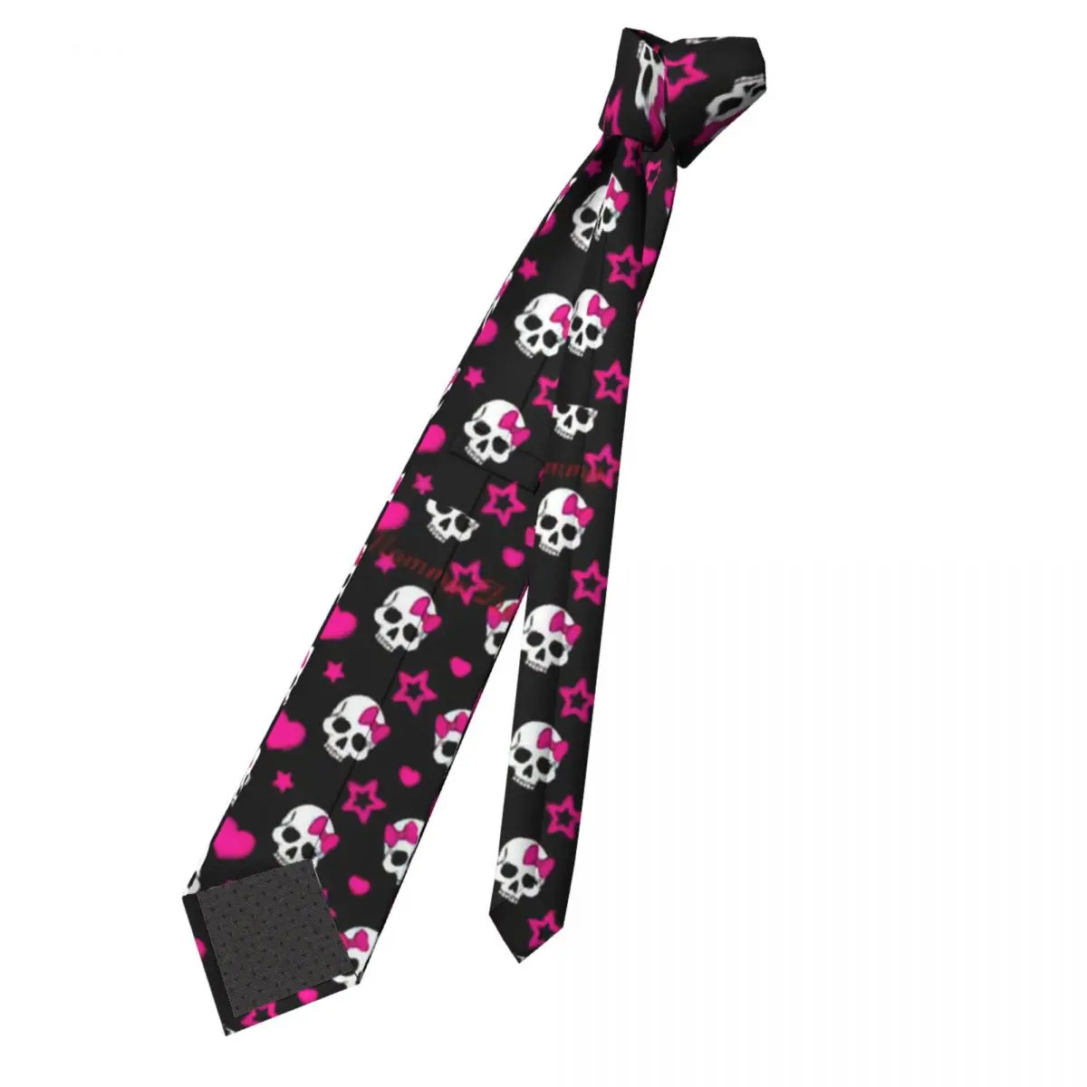 Corbata de calavera Rosa gótica Unisex, corbatas de cuello de poliéster de 8 cm para hombres, ropa de diario ancha informal, corbata de fiesta