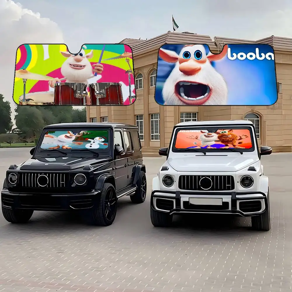 

Мультфильм B-B-BoobaS солнцезащитный козырек на лобовое стекло аниме милый автомобильный передний лобовое стекло 70x130 см солнцезащитный козырек теплоотражатель