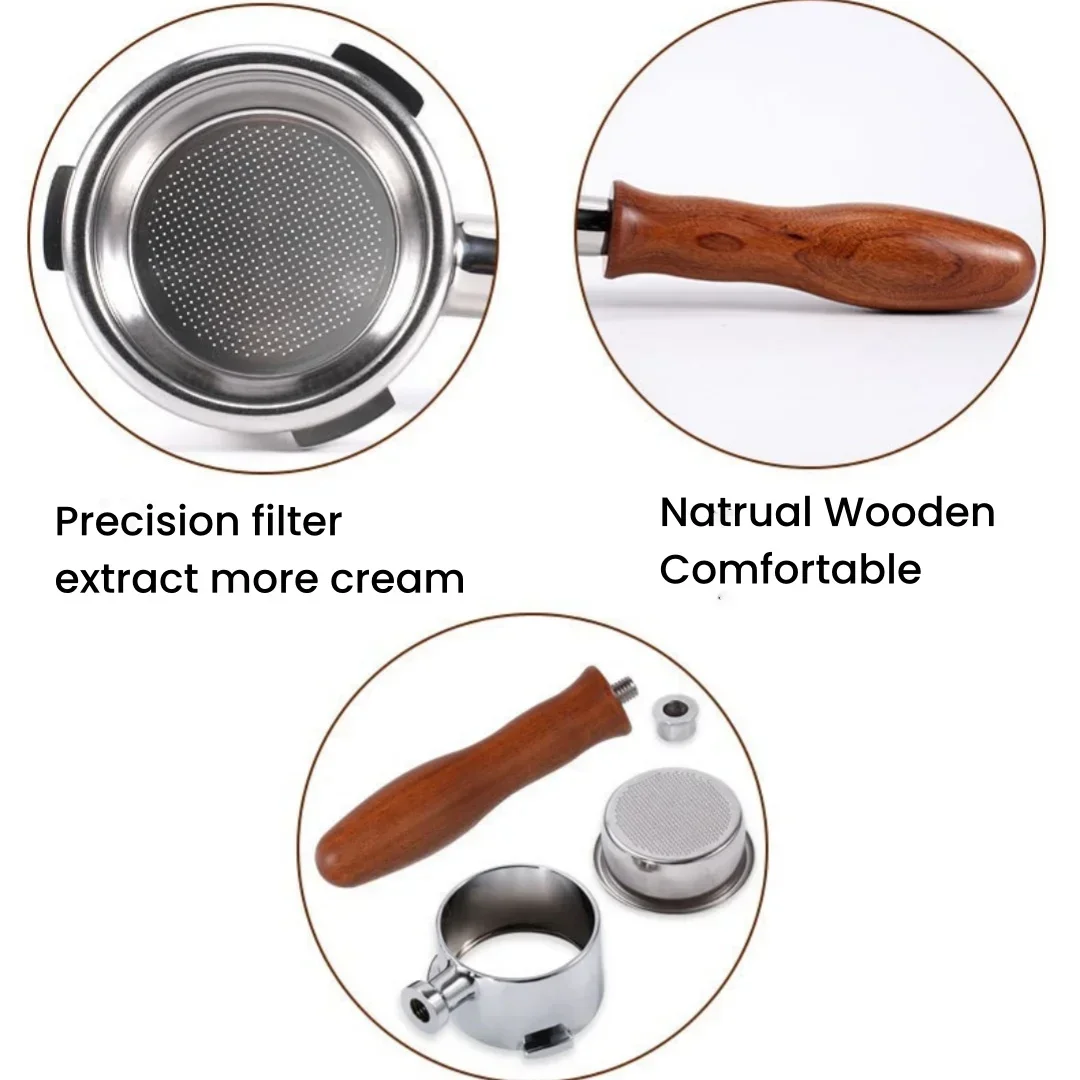 Premium 58mm Stainless Steel Coffee Bottomless Portafilter: Tailor - Made for Breville/Oster Brew/Sunbeam EM4300/EM5300/EMM5400B