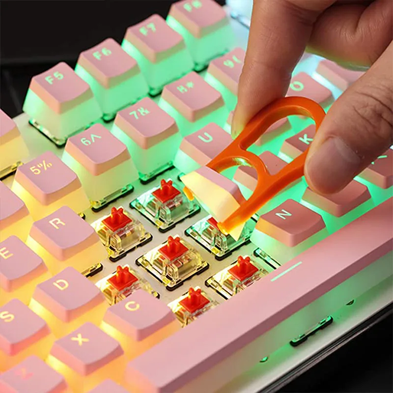 Transluzenten Keycap für Mechanische Tastaturen Diy Keycap Rosa Doppel Schuss PBT Schwarz Volle 104/108 Schlüssel Set Pudding Tastenkappen mit ISO